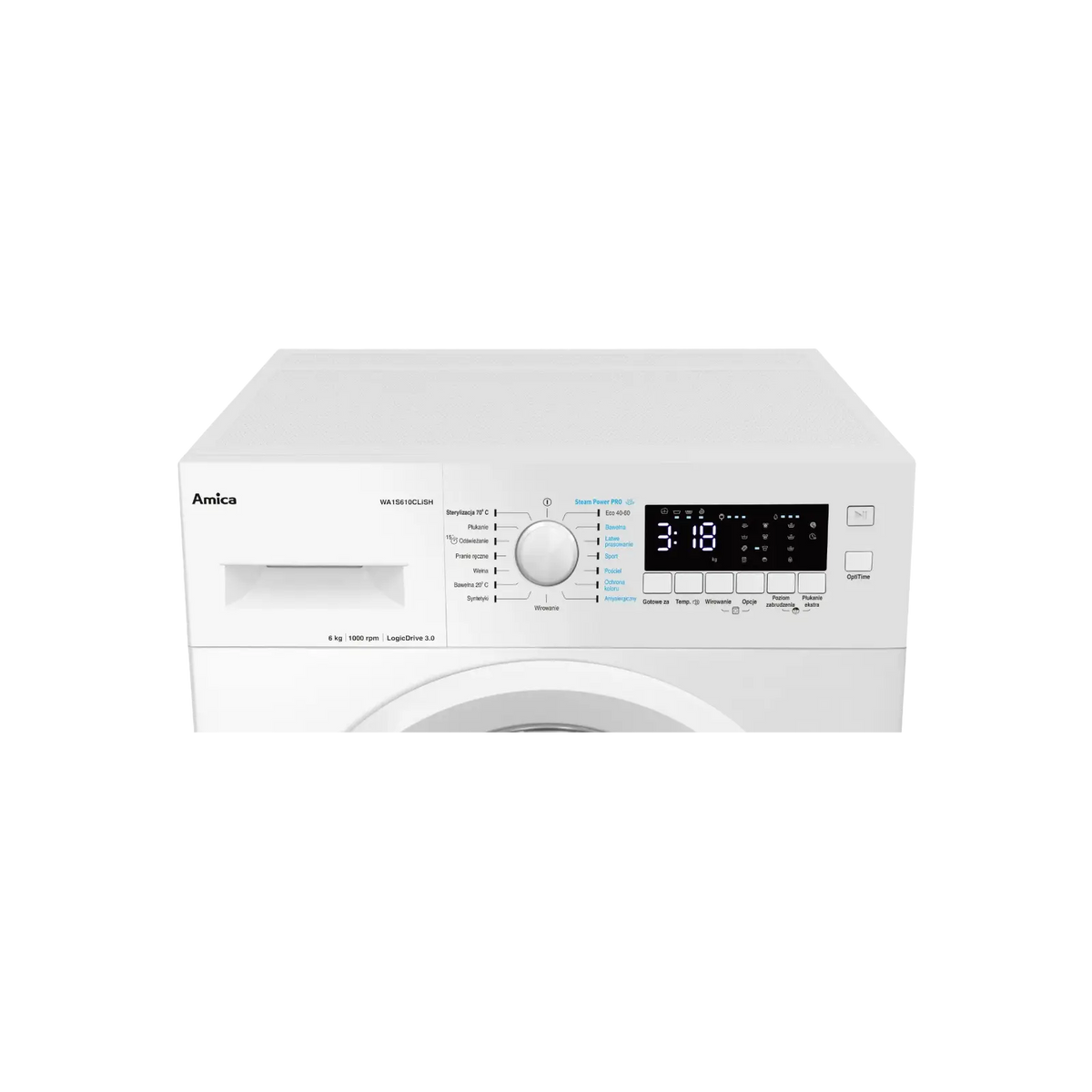 Pralka wolnostojąca Amica WA1S610CLiSH 6kg 1000rpm.