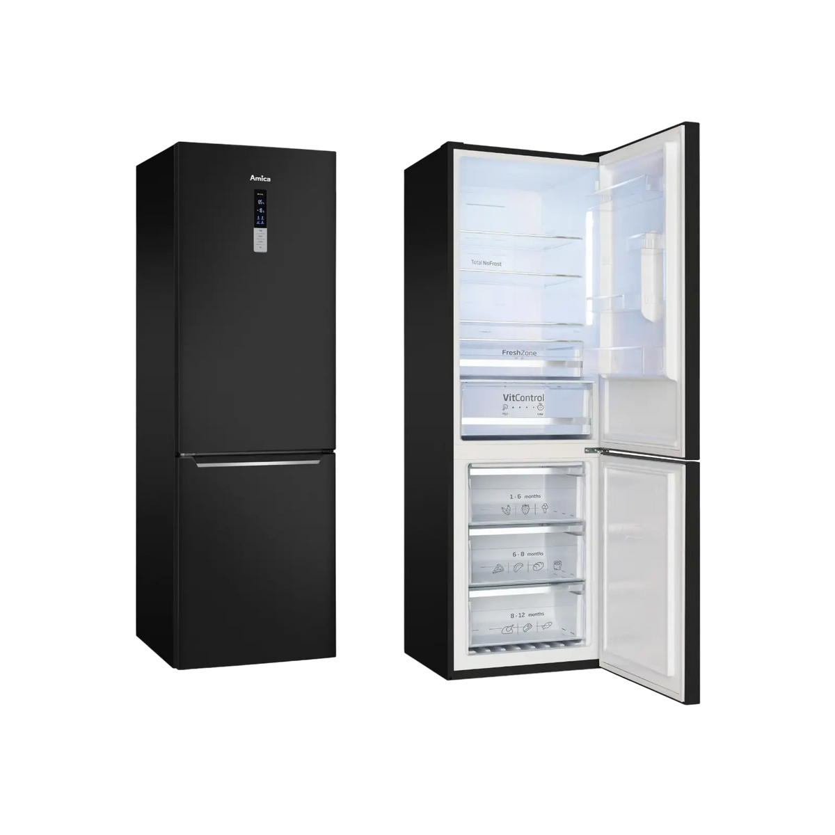 Lodówka wolnostojąca Amica FK3666.2DFZHC No Frost 186cm.