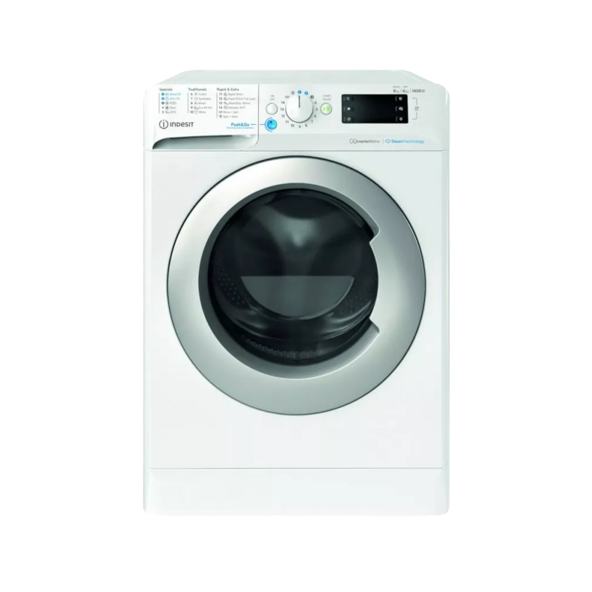 Pralko-suszarka wolnostojąca Indesit BDE 86436 WSV EE 8/6kg 1400rpm.