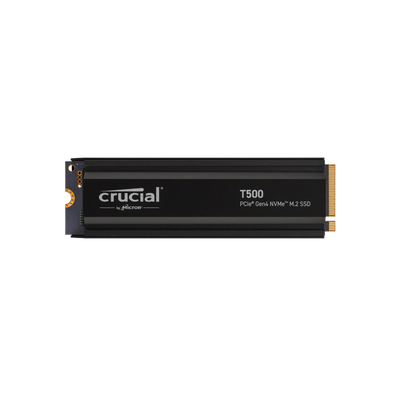 Dysk SSD Crucial T500 1TB M.2 PCIe Gen4 NVMe 2280 z radiatorem.