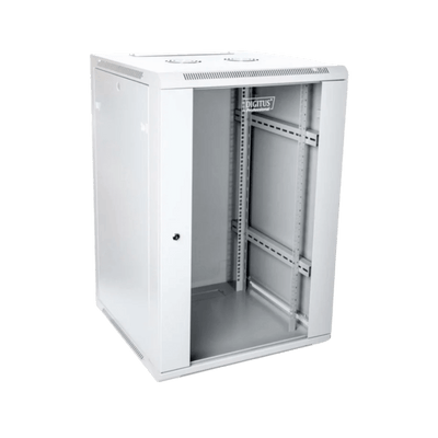 Szafa rack Digitus 19" 15U 600x600mm wisząca Drzwi szklane Szary.