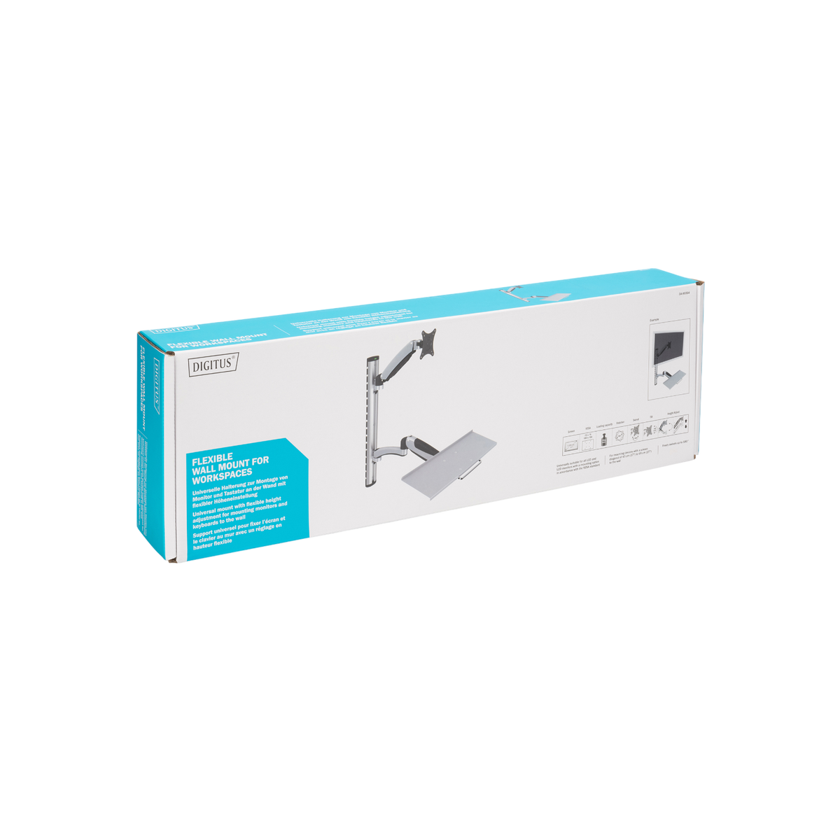 Uchwyt ścienny na 1 monitor i klawiaturę Digitus DA-90354 13" - 27" VESA 6kg.
