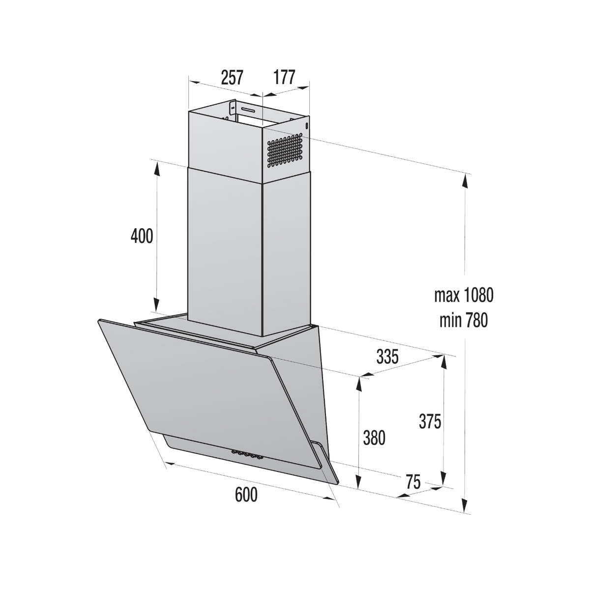 Okap kominowy Gorenje G400 WHI629EB 60cm.