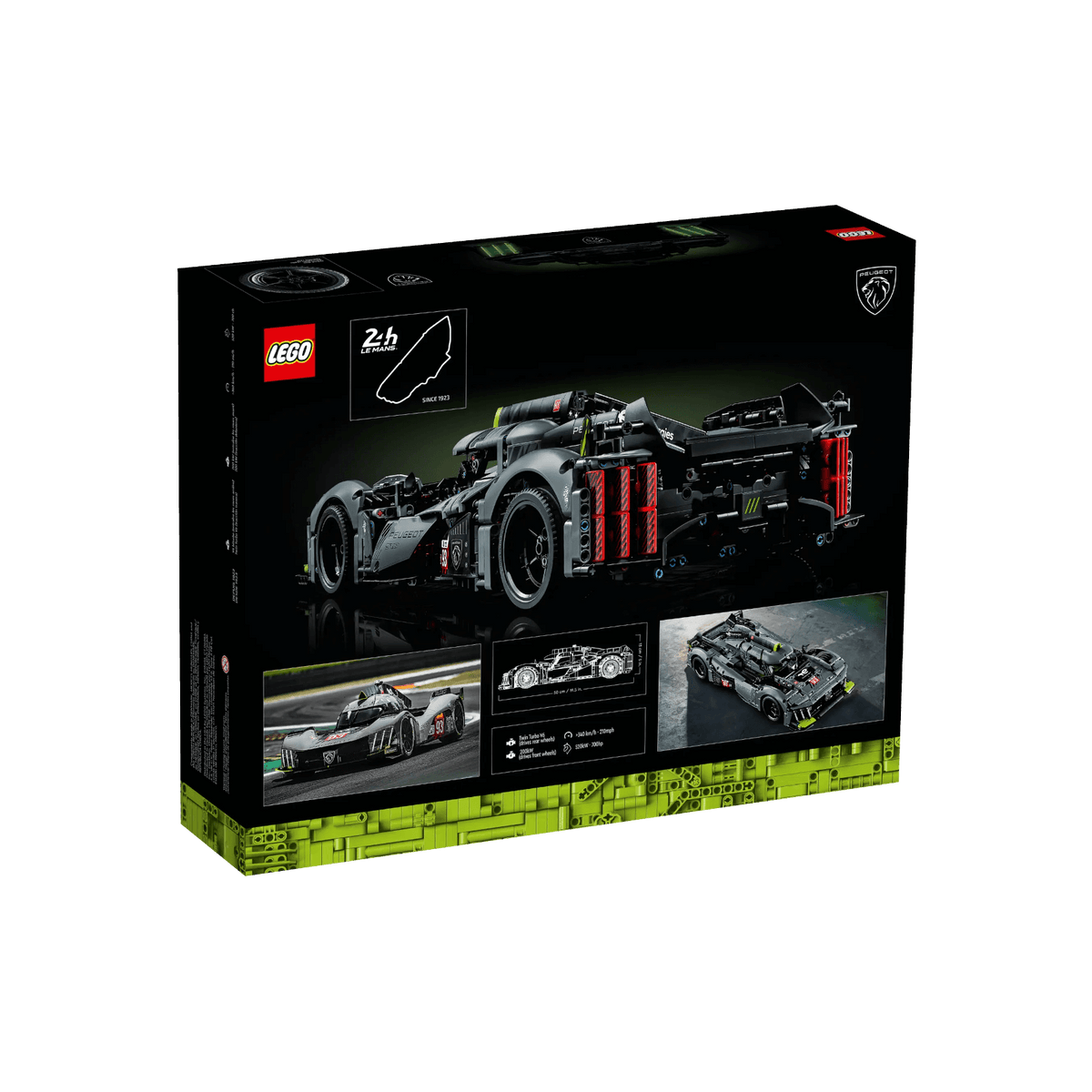 LEGO Technic PEUGEOT 9X8 24H Le Mans Hybrid Hypercar V6 42156.