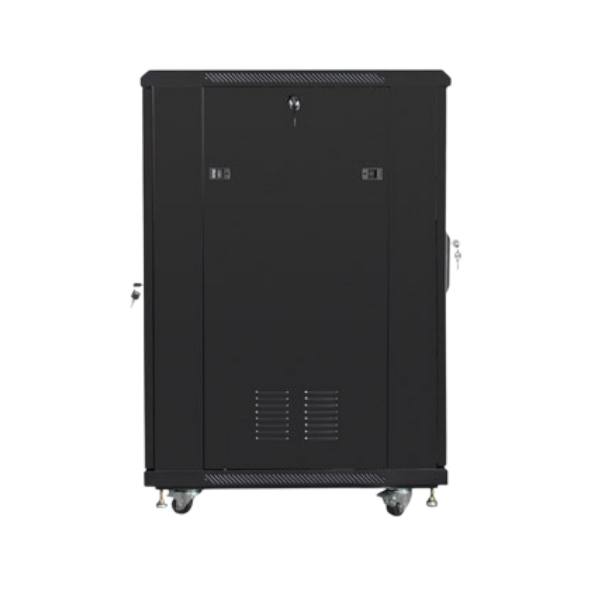 Szafa rack Lanberg 19" 22U 600x800mm stojąca Drzwi szklane Czarny.