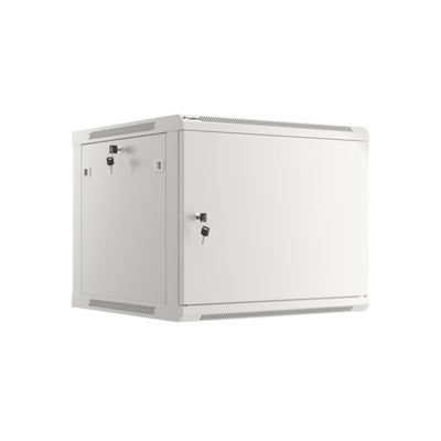 Szafa rack Lanberg 19" 9U 600x600mm wisząca Drzwi metalowe Szary.
