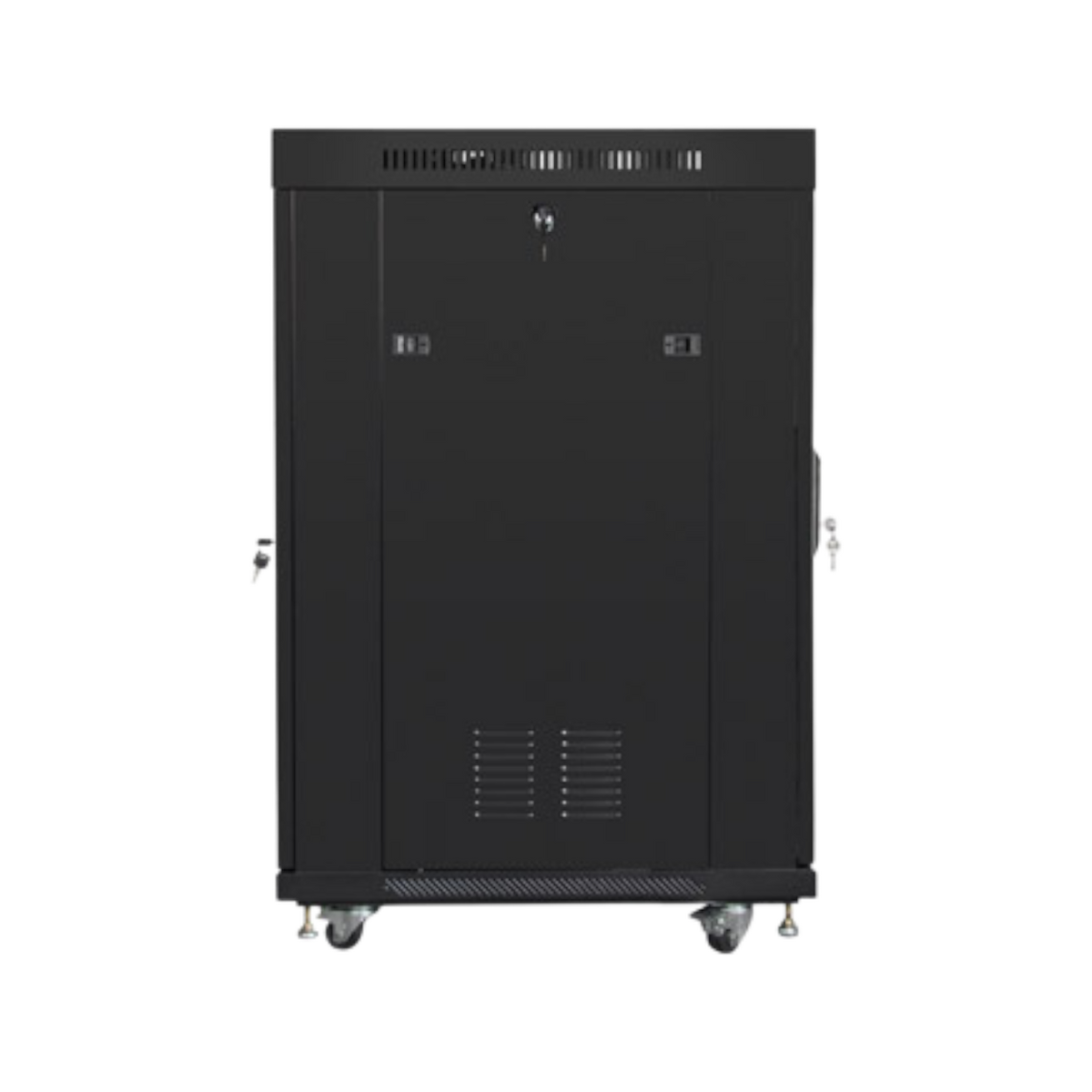 Szafa rack Lanberg 19" 22U 800x800mm stojąca LCD V2 Drzwi szklane Czarny.