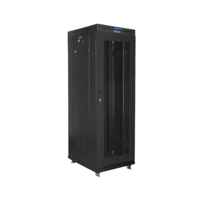 Szafa rack Lanberg 19" 37U 600x800mm stojąca LCD V2 Drzwi perforowane Czarny.