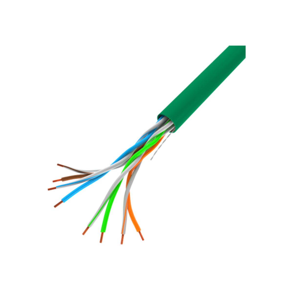 Kabel sieciowy LAN Lanberg UTP Kat.5e Drut CU Fluke Passed 305m Zielony.