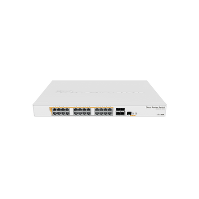 Switch zarządzalny Mikrotik CRS328-24P-4S+RM 24xGbE 4xSFP+ PoE.
