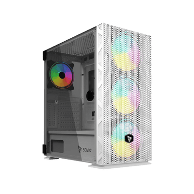 Obudowa Savio Raptor White X1 ARGB Mesh/Glass.