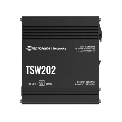 Switch zarządzalny Teltonika TSW202 8xGbE 2xSFP PoE+.