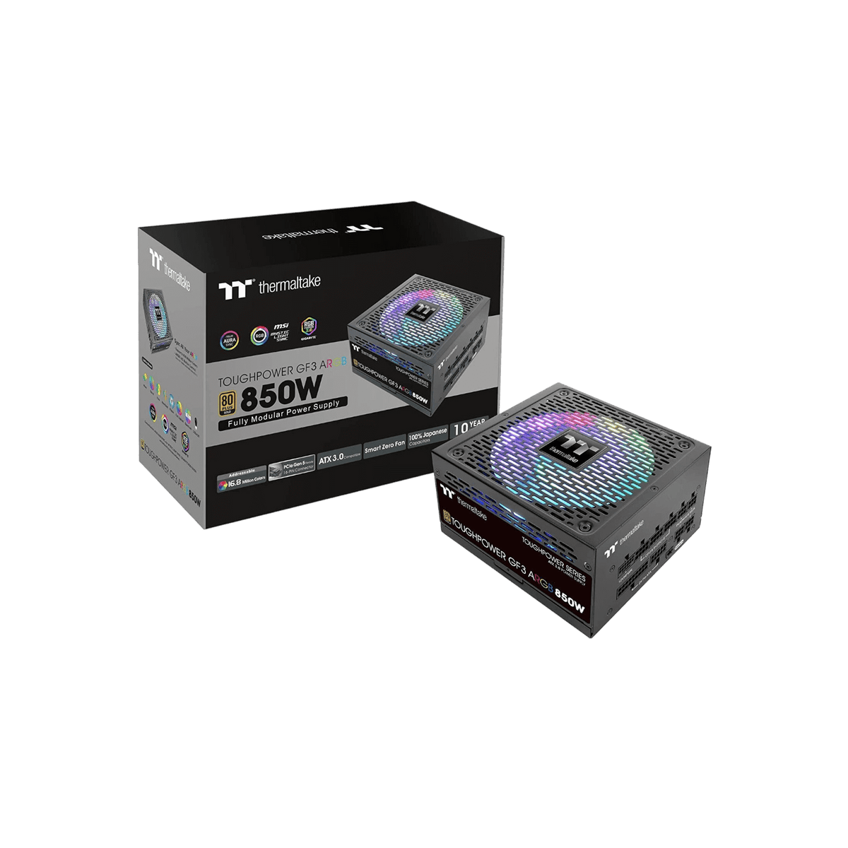 Zasilacz komputerowy Thermaltake Toughpower GF3 ARGB 850W 80 Plus Gold.