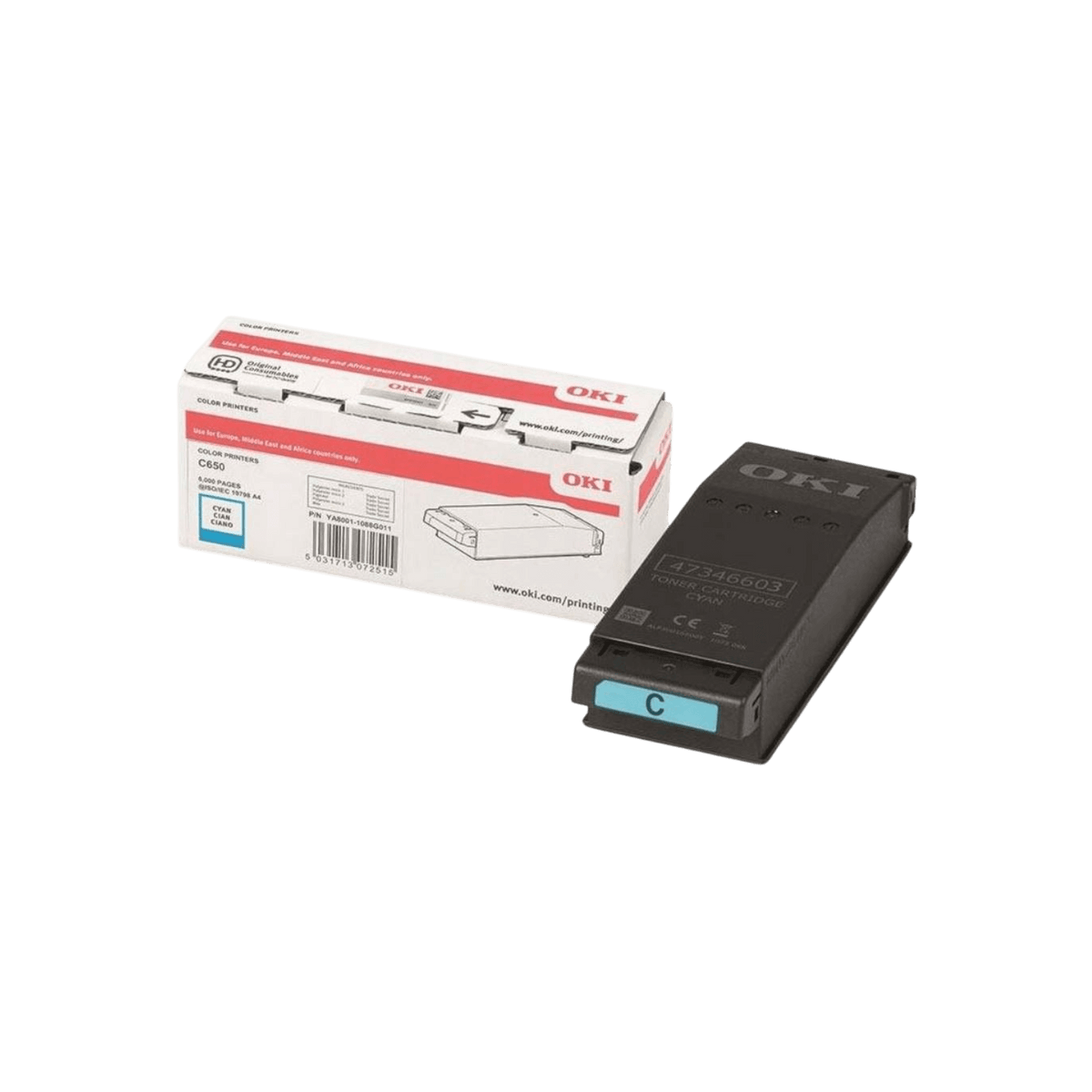 Toner do drukarki OKI C650 Błękitny (Cyan) 6K 09006127.