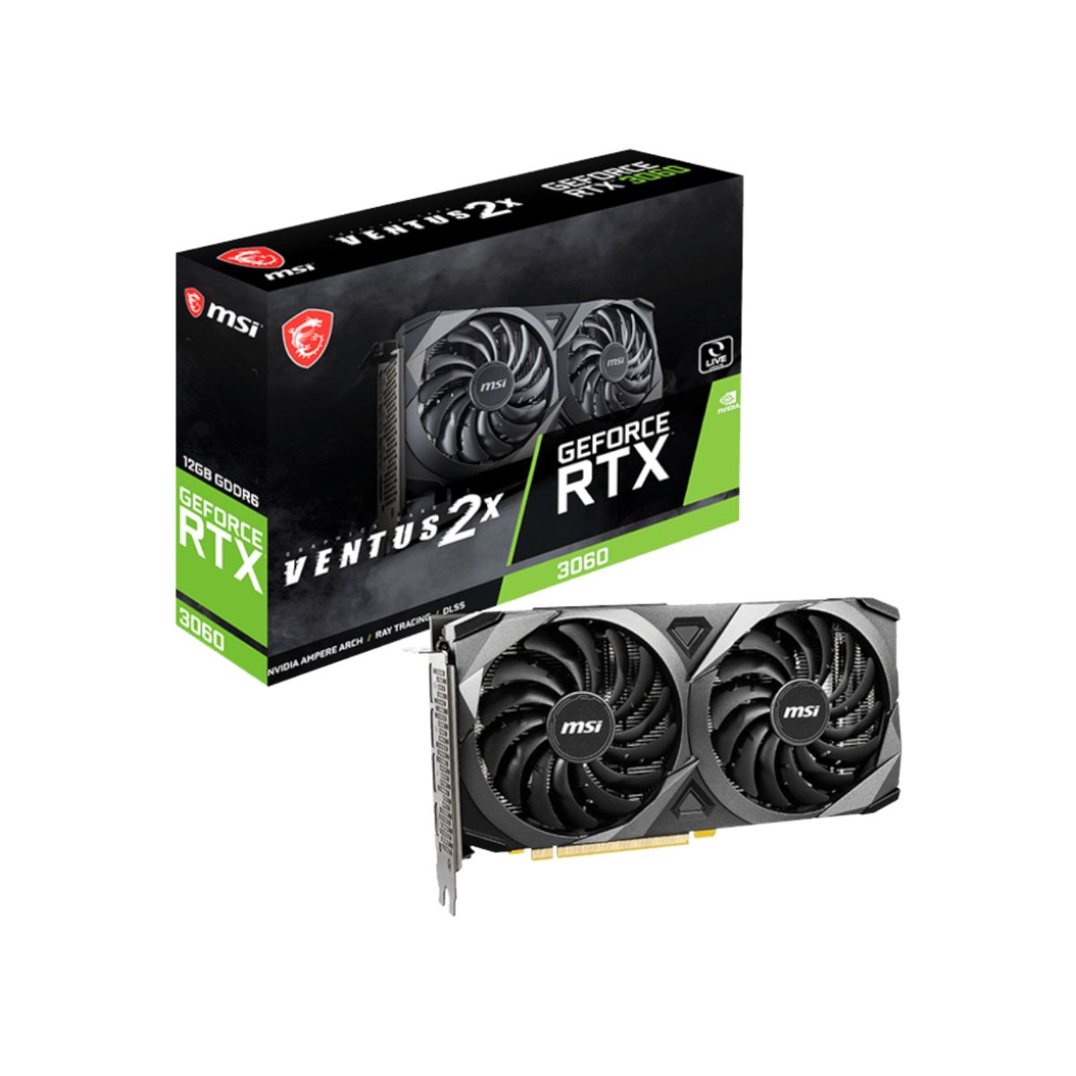 Karta graficzna MSI GeForce RTX 3060 VENTUS 2X OC 12GB GDDR6.