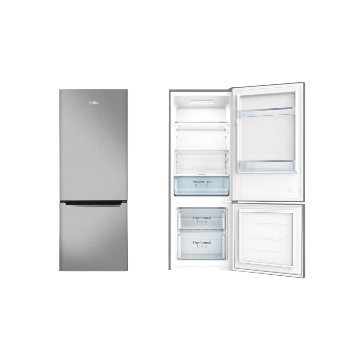 Lodówka wolnostojąca Amica FK244.4X(E) Slim 144cm.