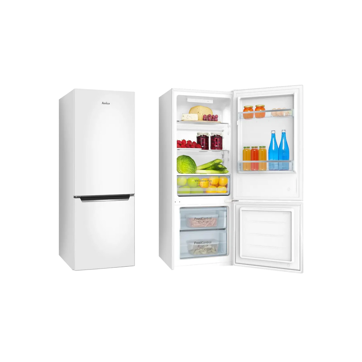 Lodówka wolnostojąca Amica FK244.4(E) Slim 144cm.
