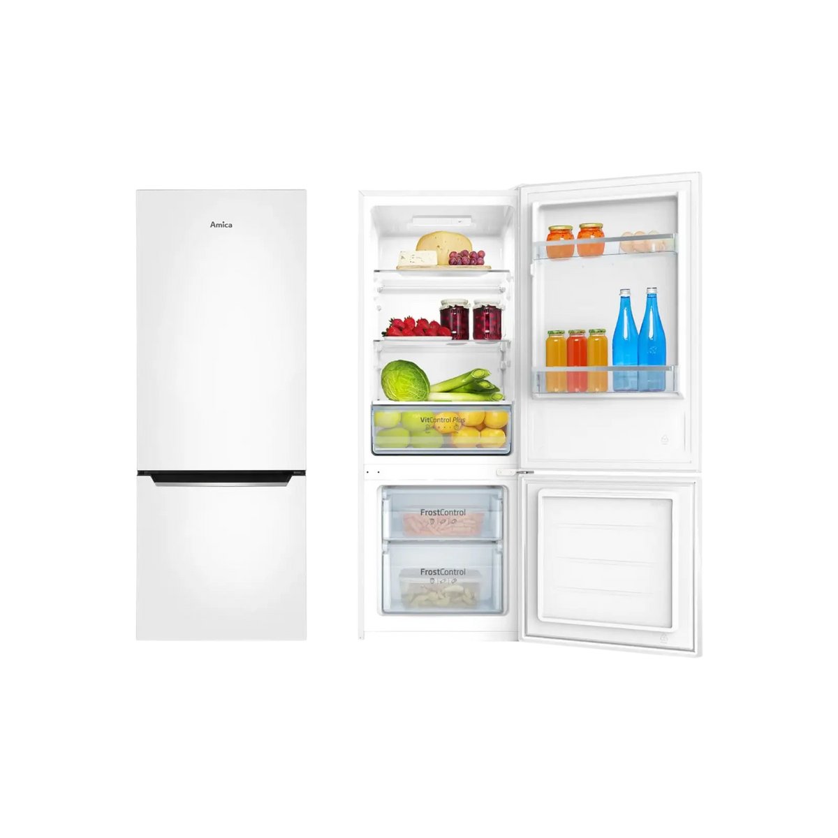 Lodówka wolnostojąca Amica FK244.4(E) Slim 144cm.