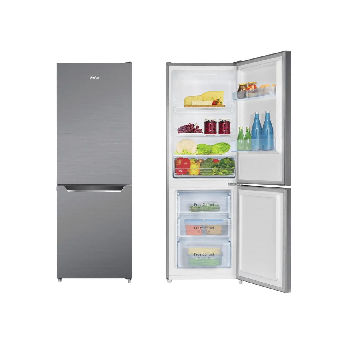 Lodówka wolnostojąca Amica FK2425.4UNTX(E) Slim 159cm.