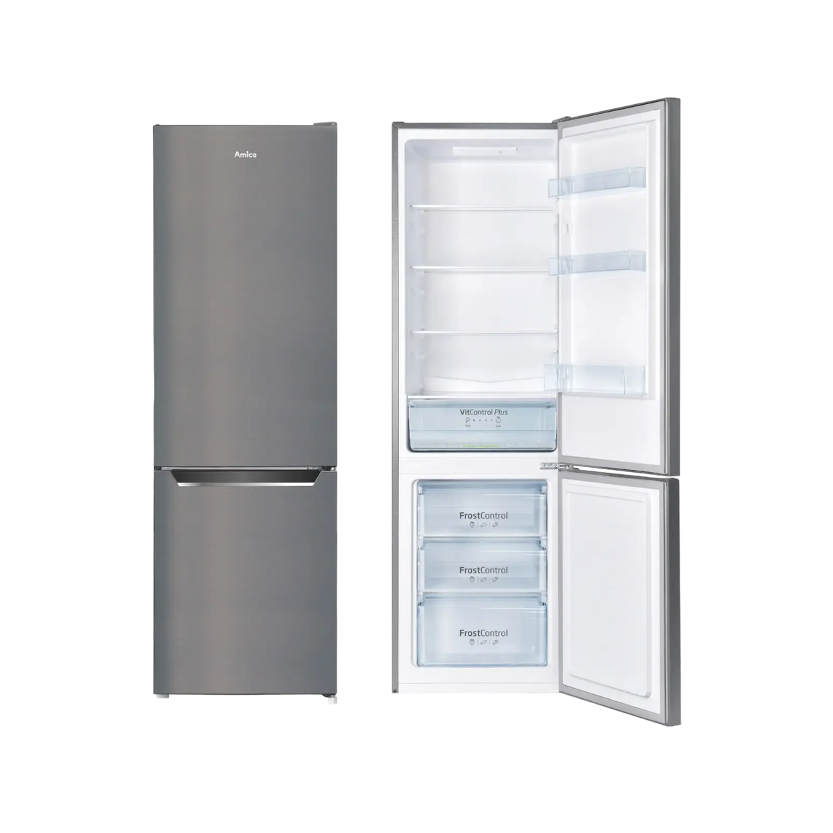 Lodówka wolnostojąca Amica FK2525.4UNTX(E) Slim 176cm.