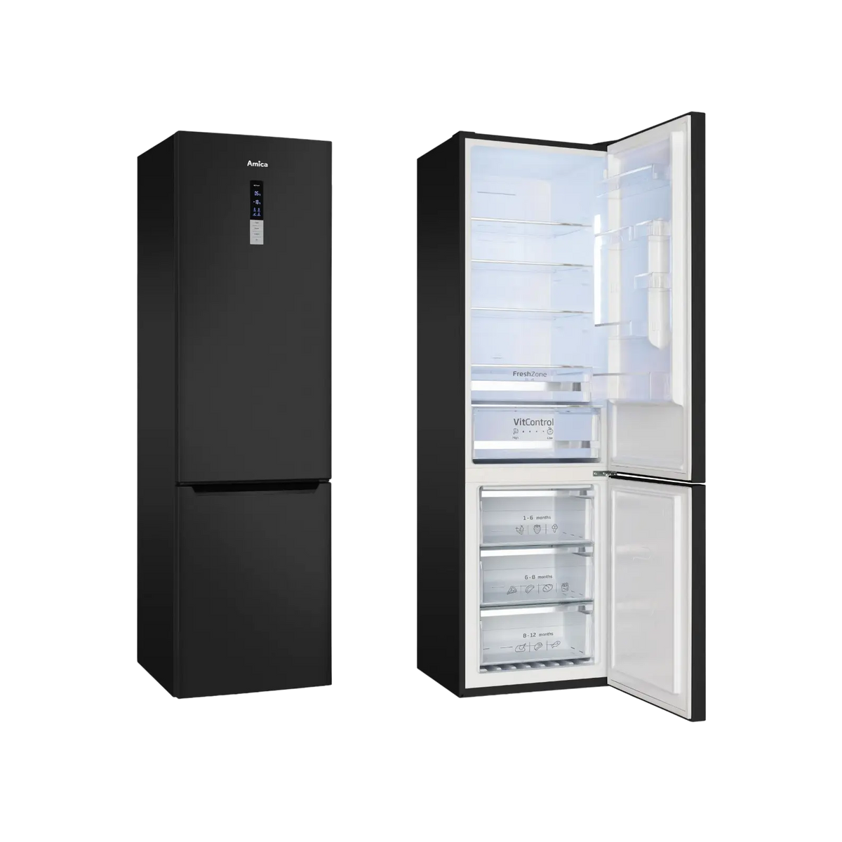 Lodówka wolnostojąca Amica FK3776.2DFZHC No Frost 200cm.