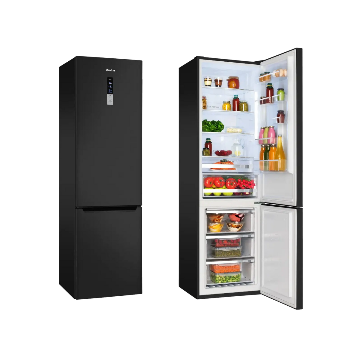 Lodówka wolnostojąca Amica FK3776.2DFZHC No Frost 200cm.