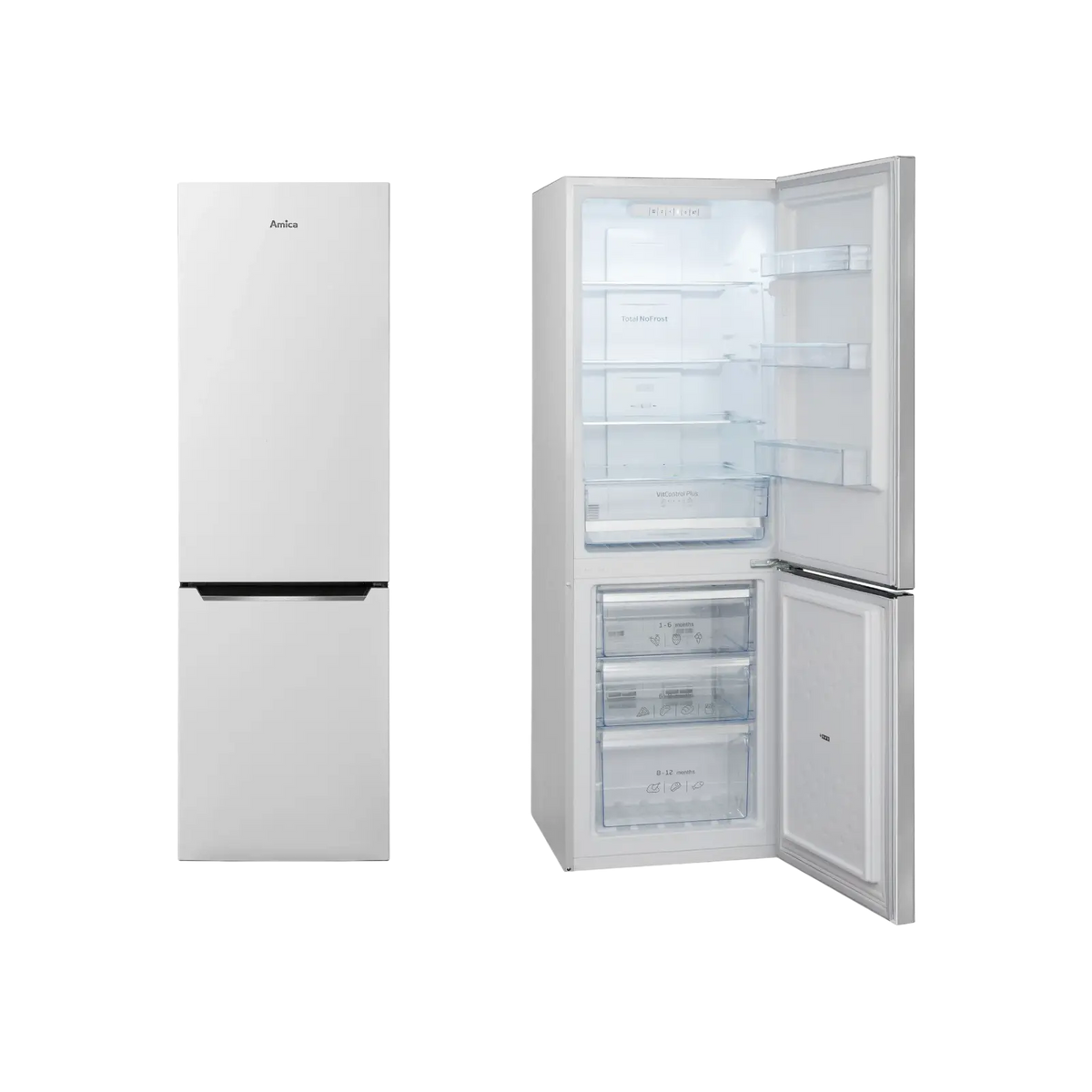Lodówka wolnostojąca Amica FK2695.2FT(E) No Frost Slim 171cm.