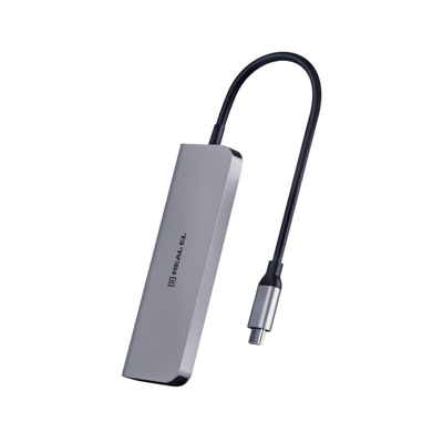Wielofunkcyjna stacja dokująca REAL-EL CQ-700 USB-C.