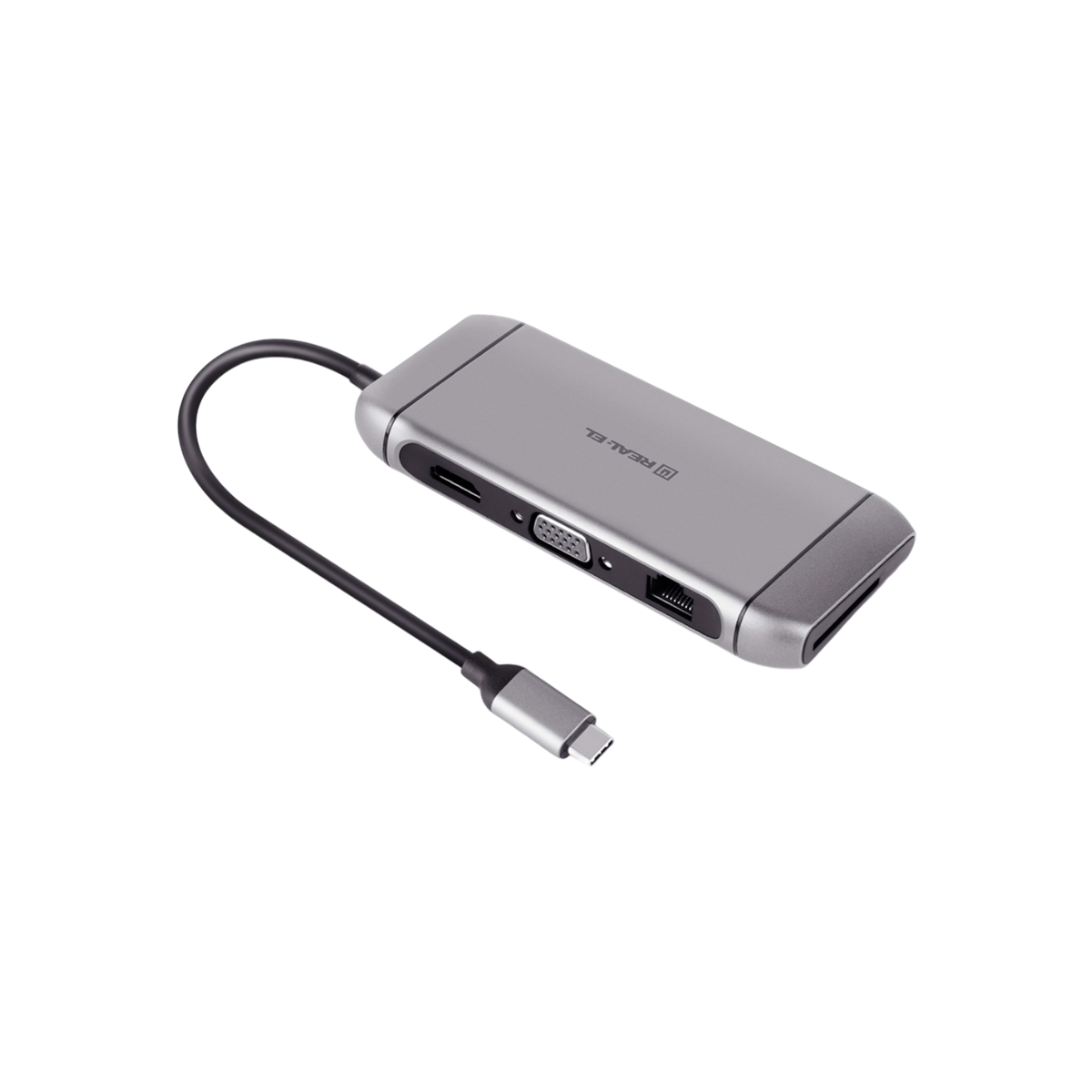 Wielofunkcyjna stacja dokująca REAL-EL CQ-900 USB-C.
