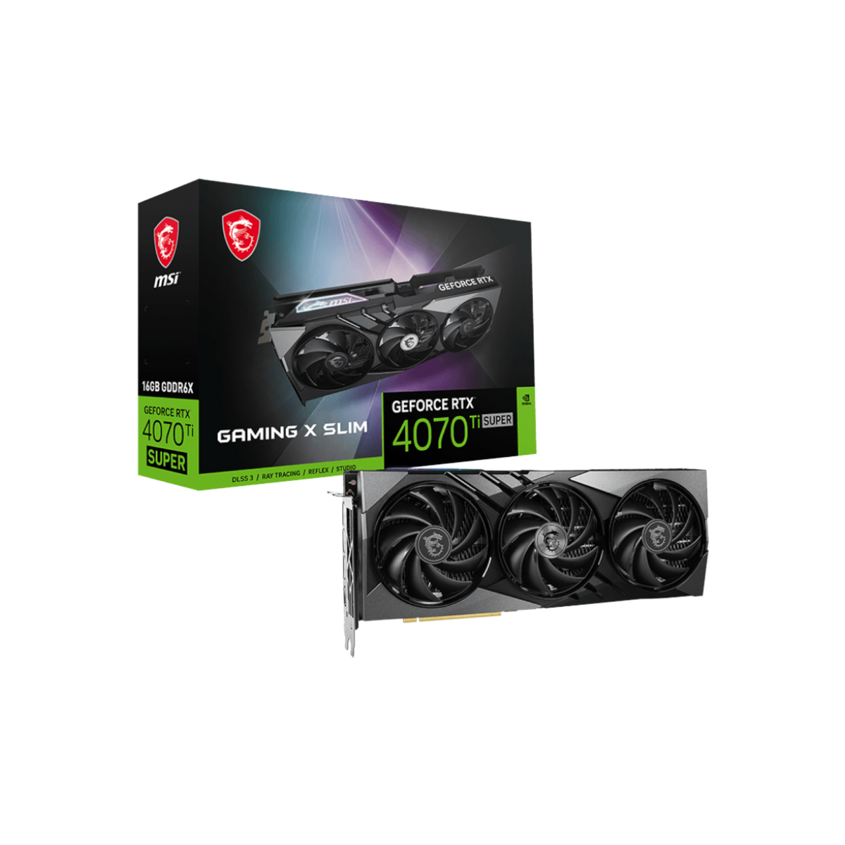 Karta graficzna MSI GeForce RTX 4070 Ti SUPER GAMING X SLIM 16GB GDDR6X.