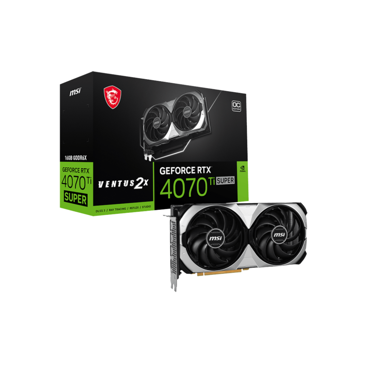 Karta graficzna MSI GeForce RTX 4070 Ti SUPER VENTUS 2X OC 16G GDDRX6.
