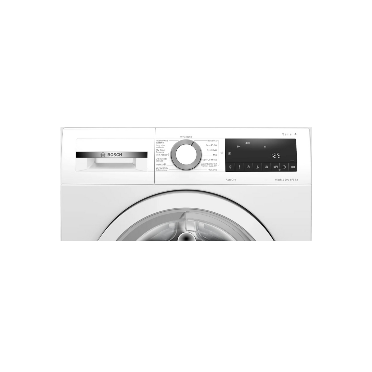 Pralko-suszarka wolnostojąca Bosch WNA13401PL 8/5kg 1400rpm.