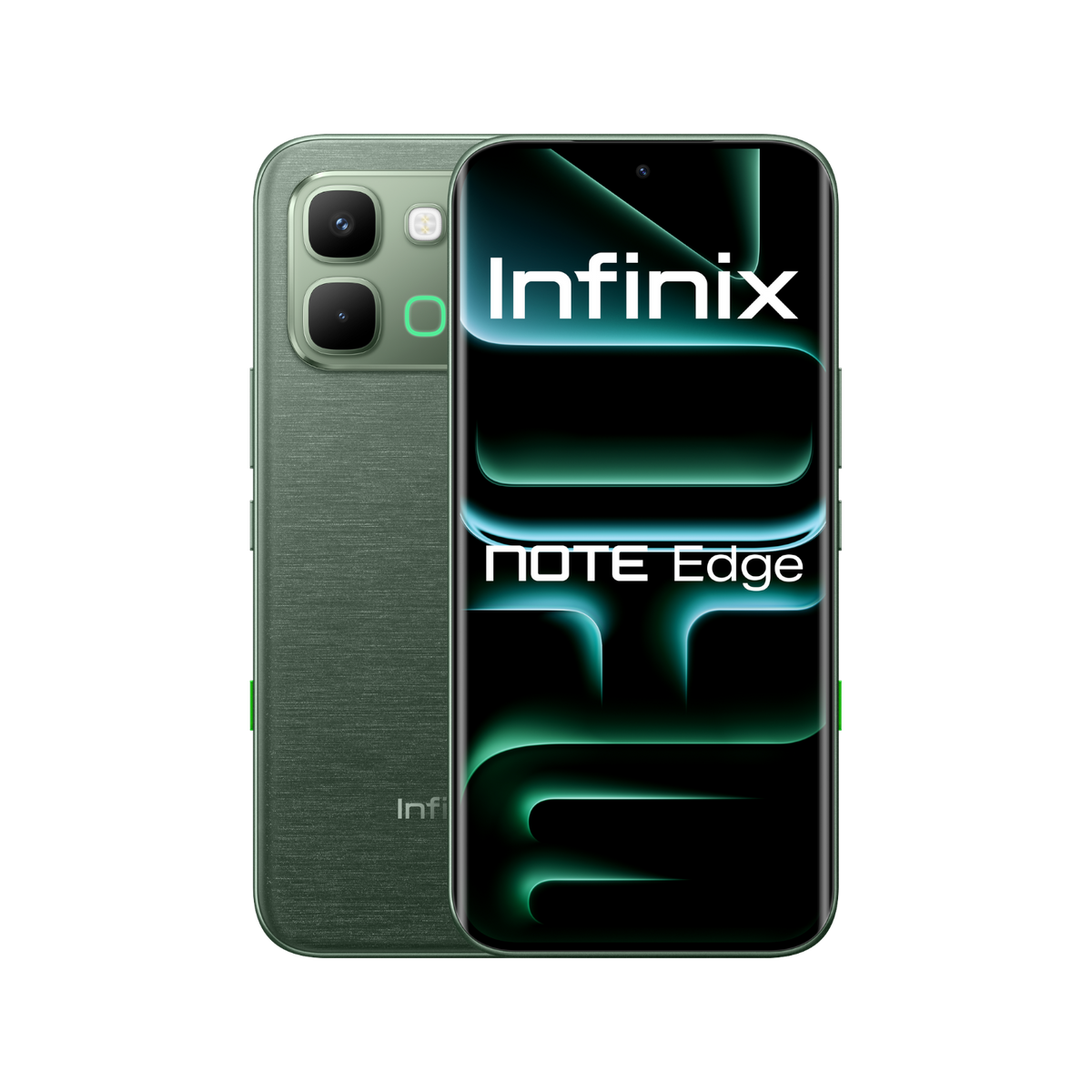 Smartfon Infinix NOTE Edge 5G Zielony Przednia i tylna obudowa