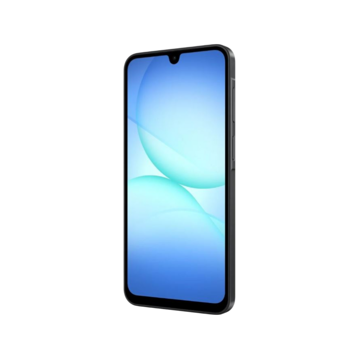 Smartfon Samsung Galaxy A17 4G Czarny Przedni, prawy bok