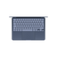 Laptop Apple MacBook Neo Niebieski Klawiatura rzut z góry