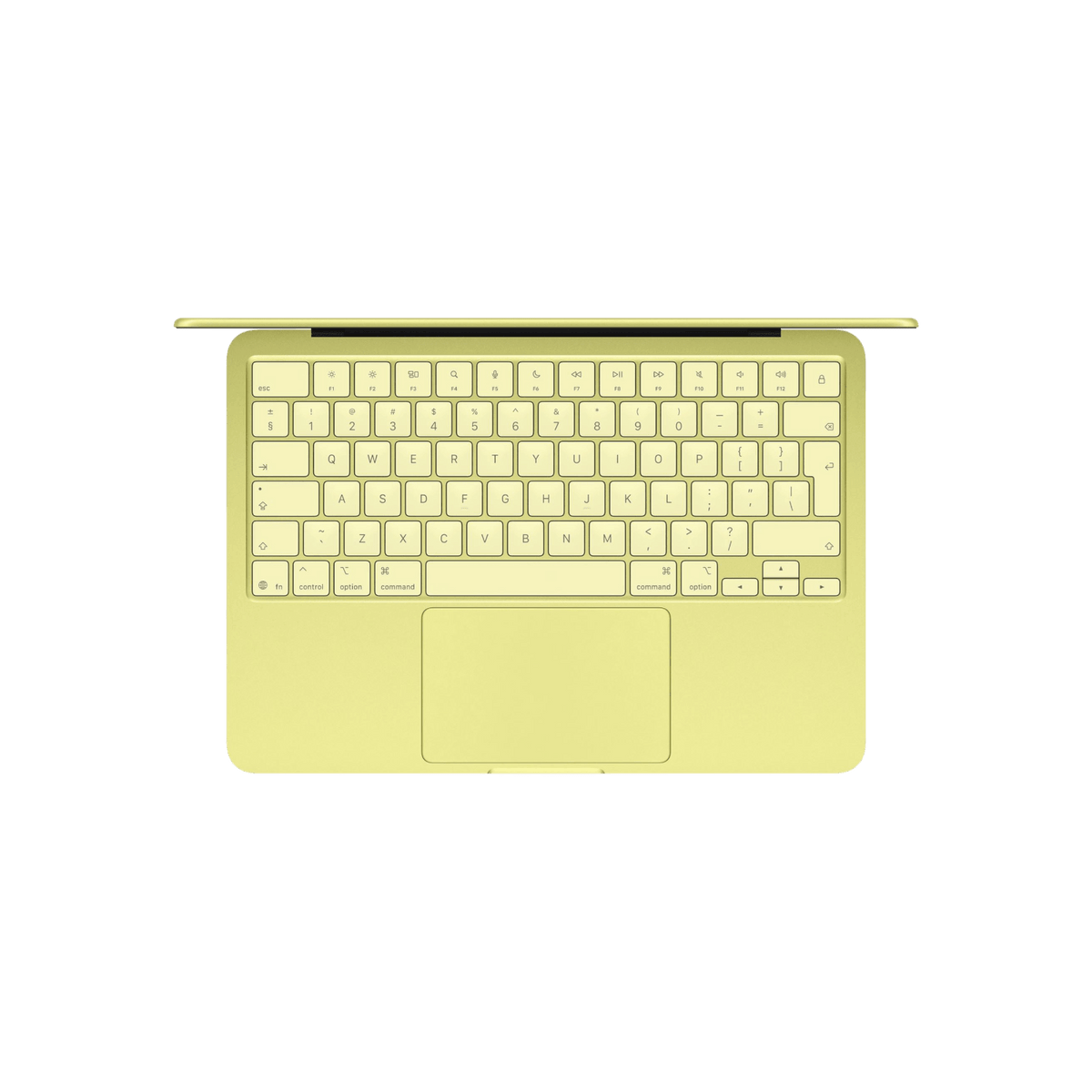 Laptop Apple MacBook Neo Cytrusowy Rzut z góry
