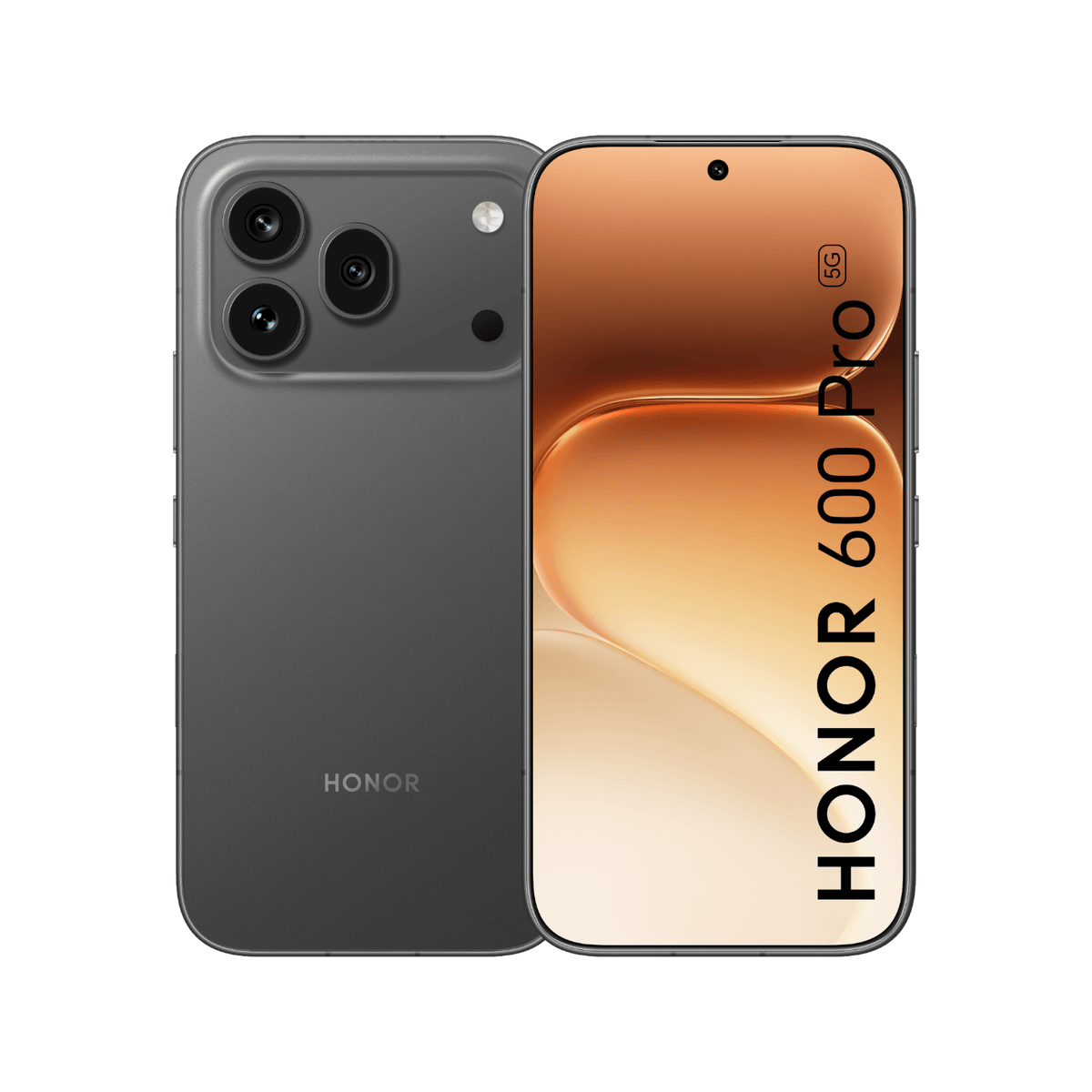 Smartfon HONOR 600 Pro Black Front and Back