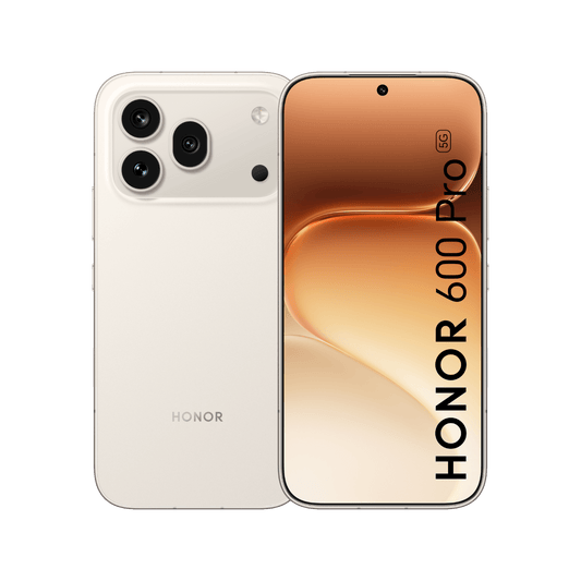 Smartfon HONOR 600 Pro White Gold Front and Back
