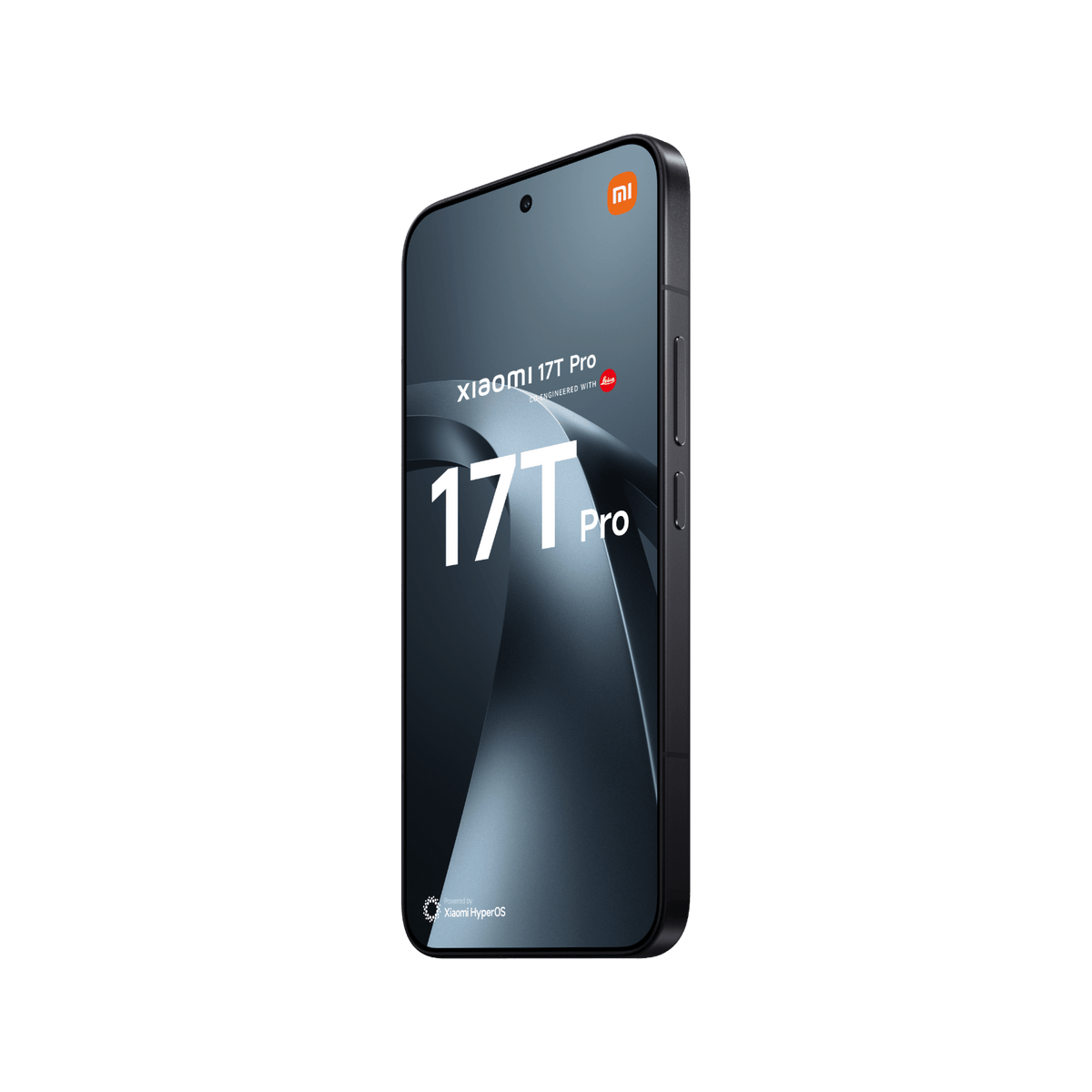 Telefon Xiaomi 17T Pro Czarny Przedni, prawy bok obudowy