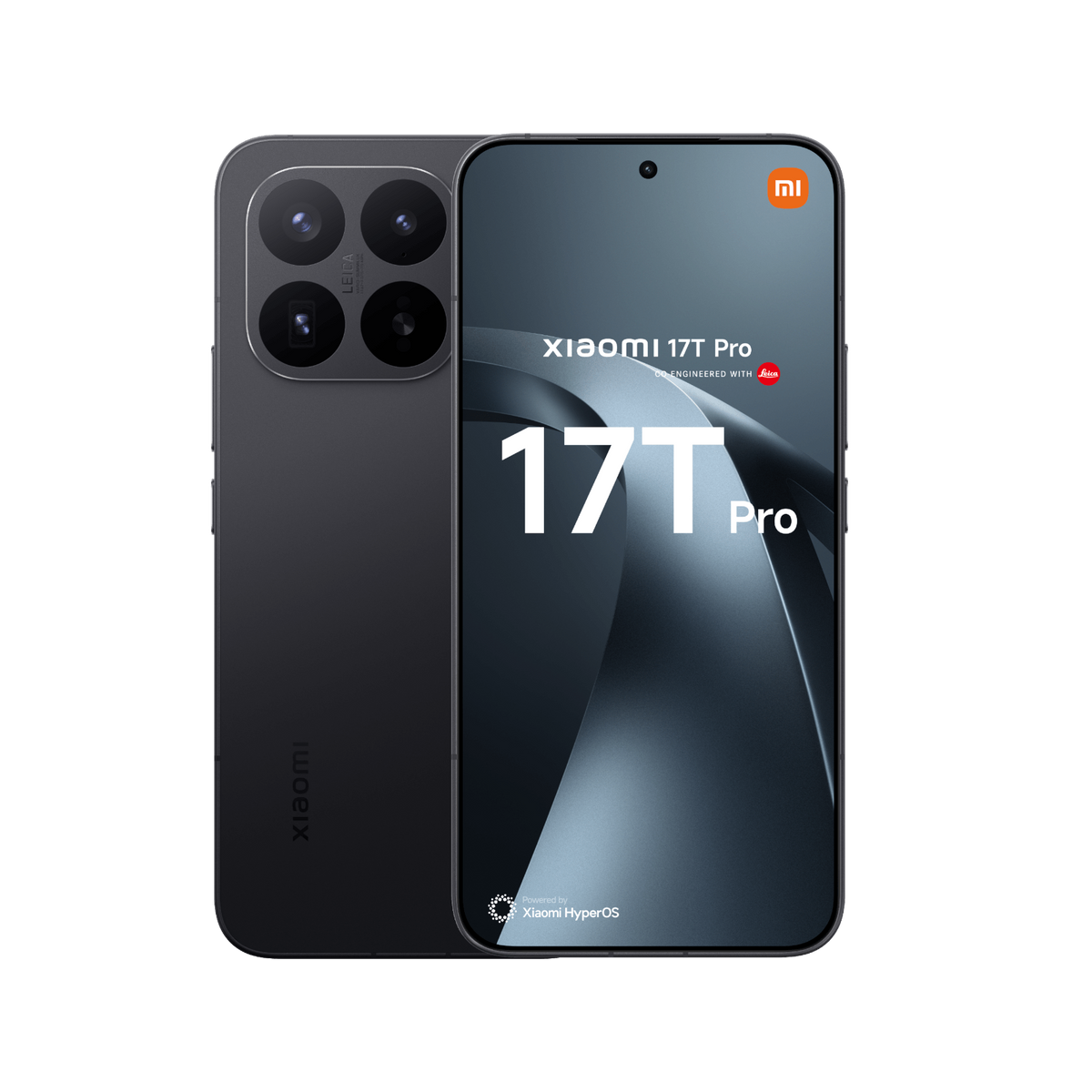 Telefon Xiaomi 17T Pro Czarny Front i tył