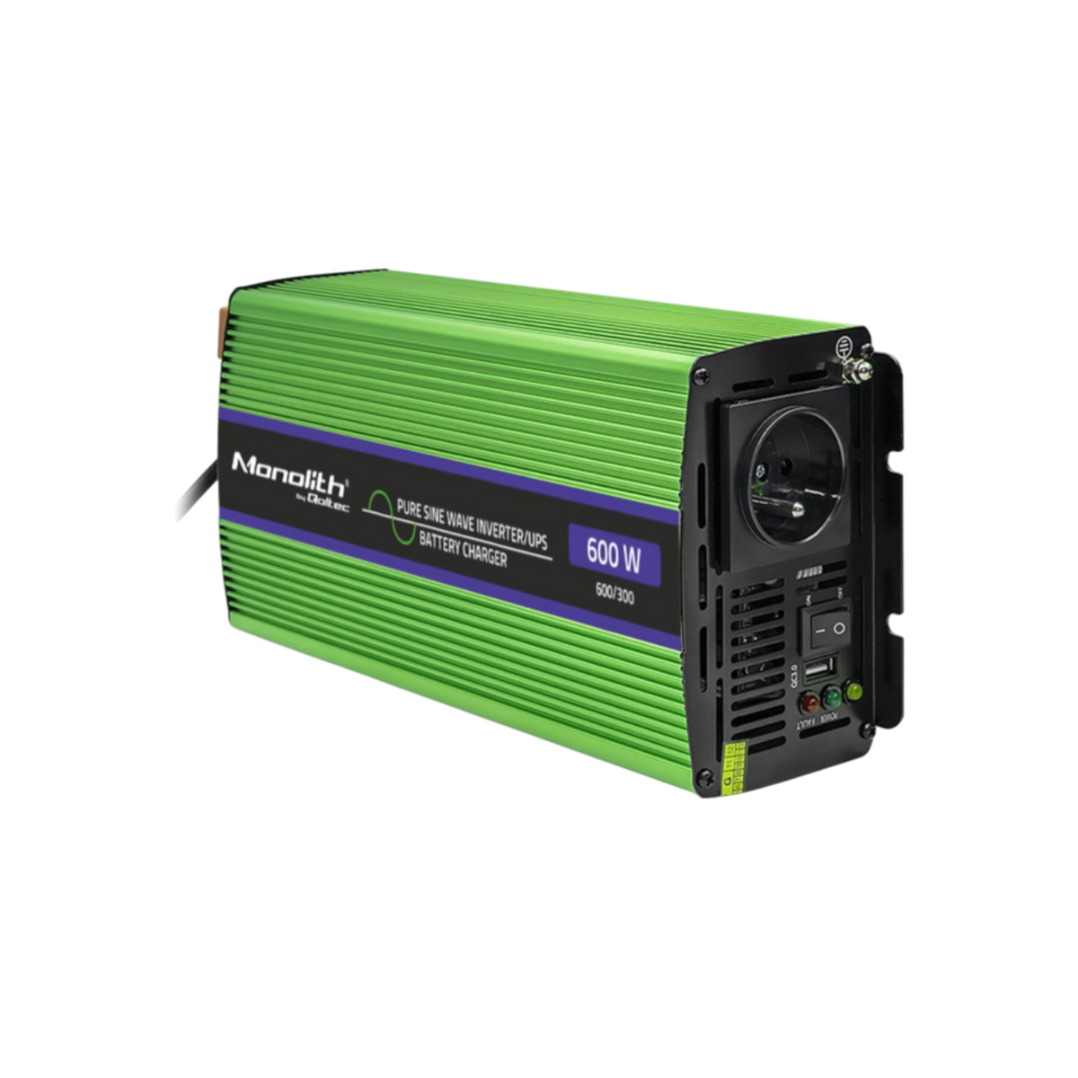 Przetwornica Qoltec 51940 12V na 230V 300W/600W Czysta sinusoida.