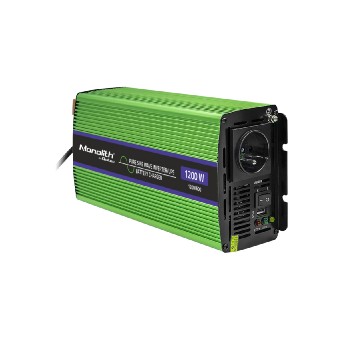 Przetwornica Qoltec 51941 12V na 230V 600W/1200W Czysta sinusoida.