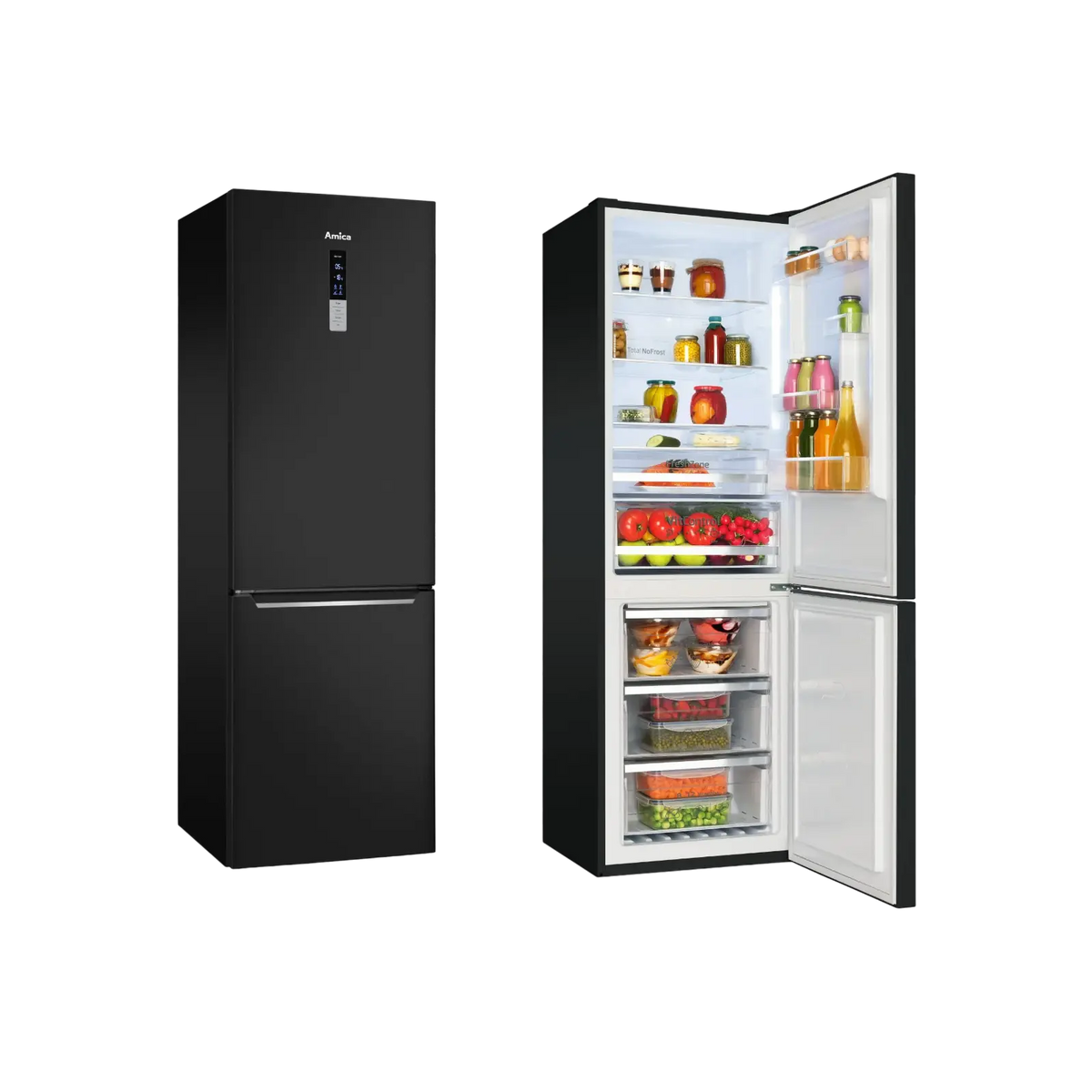 Lodówka wolnostojąca Amica FK3666.2DFZHC No Frost 186cm.