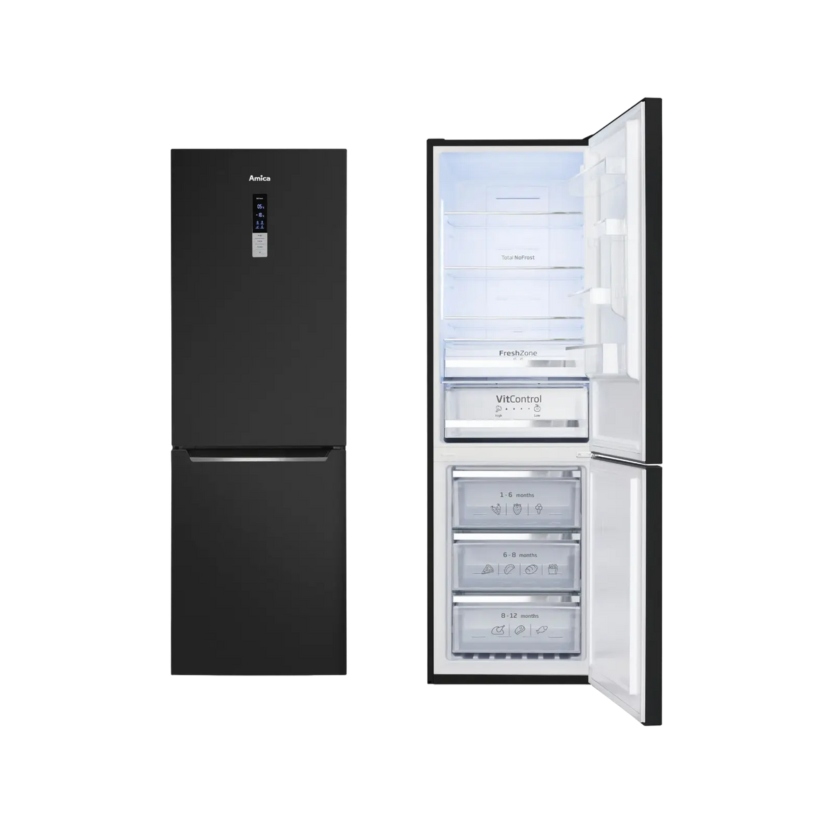 Lodówka wolnostojąca Amica FK3666.2DFZHC No Frost 186cm.