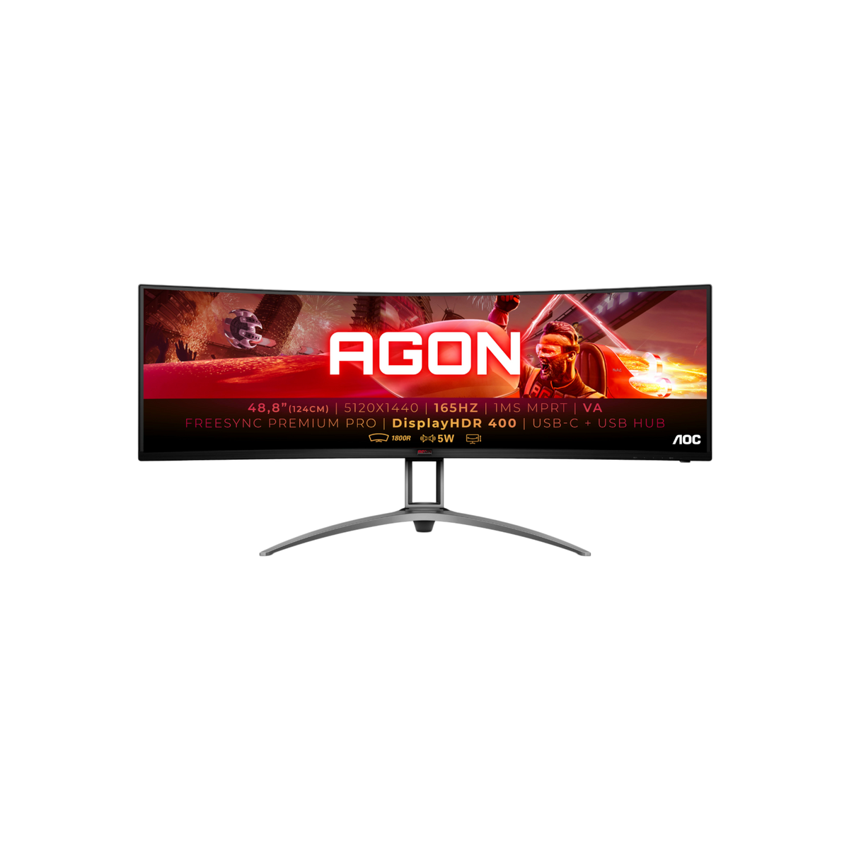 Monitor AOC AG493UCX2 48,8" VA DUAL-QHD.