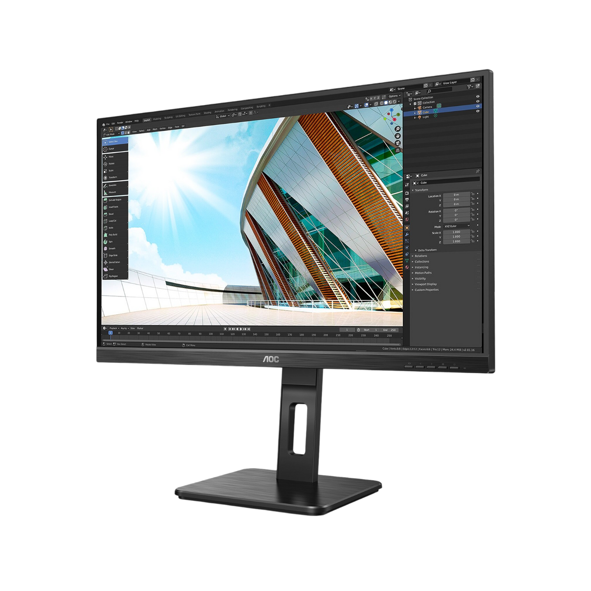Monitor AOC 27P2Q 27" IPS Full HD.