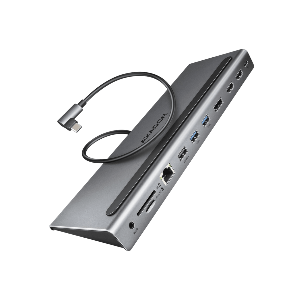 Stacja dokująca AXAGON HMC-4KX3 USB-C Triple 4K Display Power Delivery 100 W.