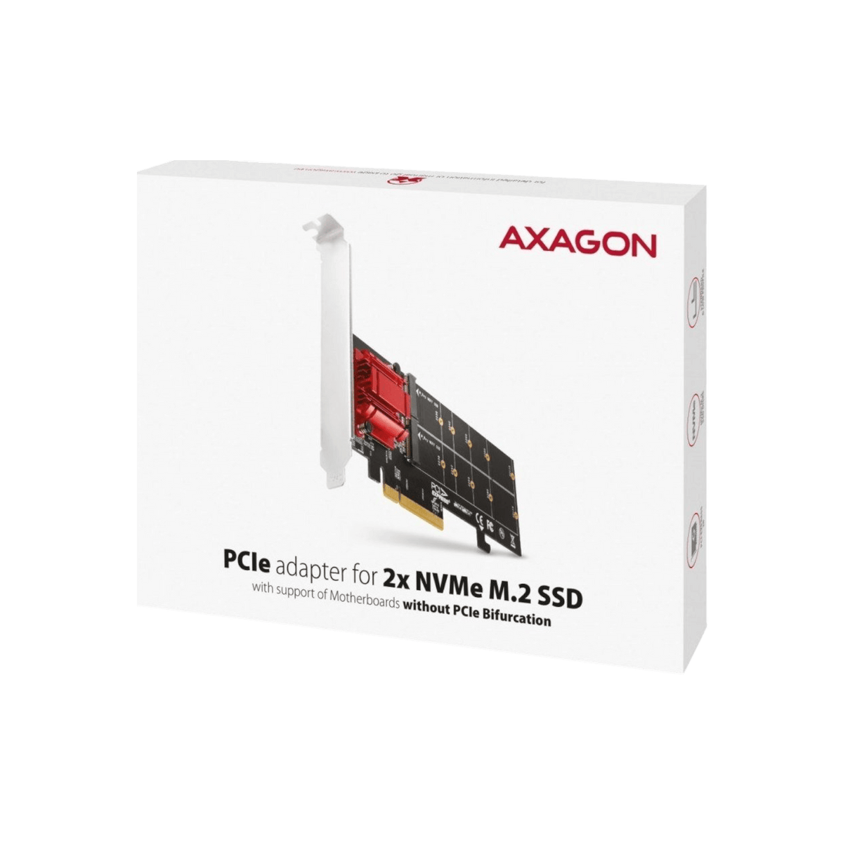 Kontroler AXAGON PCEM2-ND PCIe 2x NVMe M.2 SSD.
