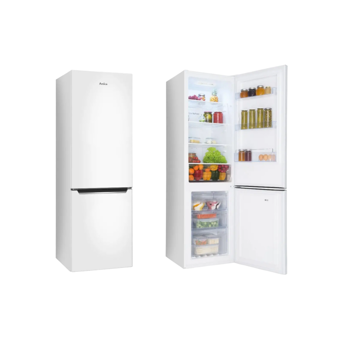 Lodówka wolnostojąca Amica FK2995.2FT(E) No Frost Slim 181cm.