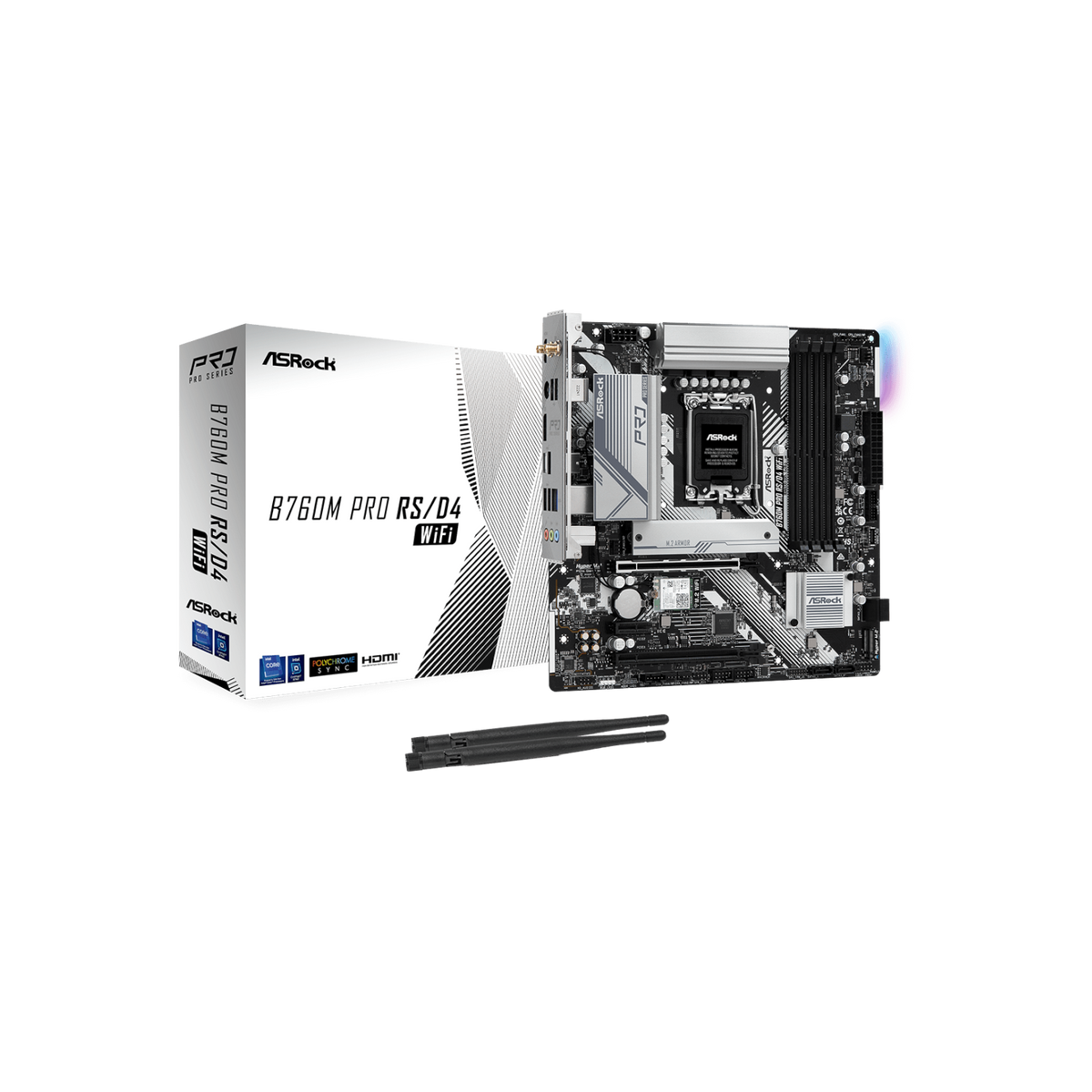 Płyta główna ASRock B760M Pro RS/D4 WiFi.